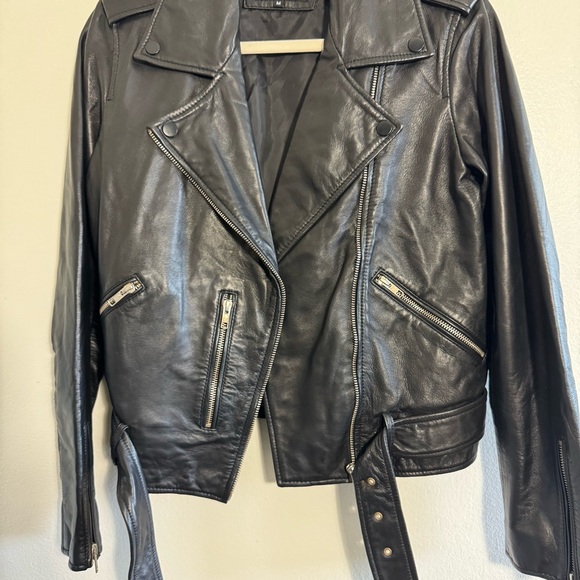 Quince Black Genuine Leather Moto Jacket
Size Medium - Picture 2 of 12